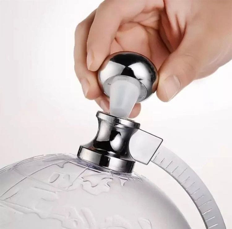 1500ml Globe Shape Dispenser With Funnel And Stopper, Decanter Dispenser For Drinks, World Map Liquor Dispenser 1500ml Globe Shape Dispenser With Funnel And Stopper, Decanter Dispenser For Drinks, World Map Liquor Dispenser